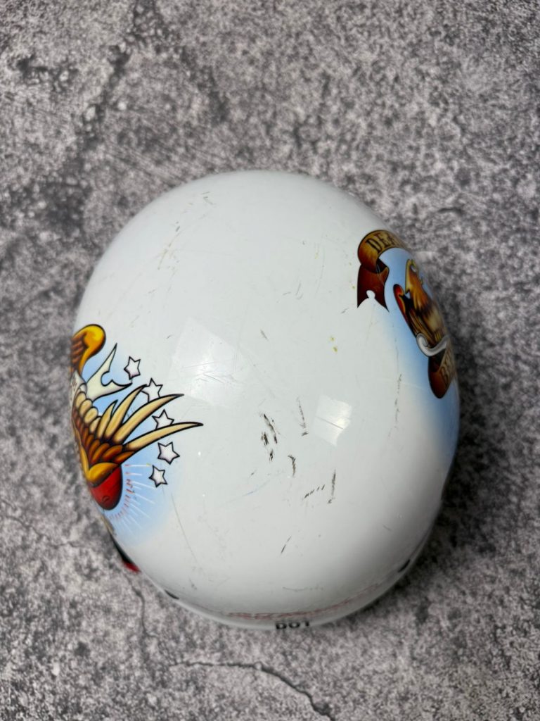 Y2K Ed Hardy Motorcycle Helmet